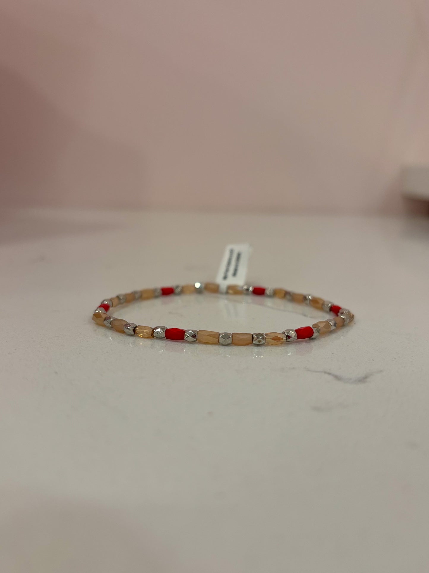 Coral/Cream Bracelet