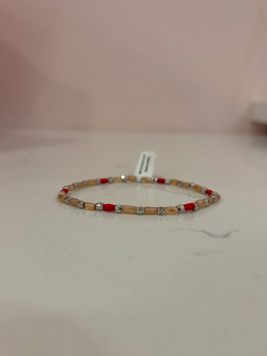 Coral/Cream Bracelet