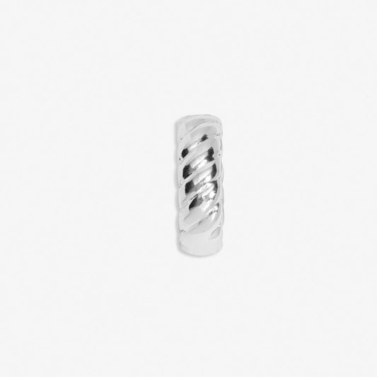 Rope Charm Link In Silver Plating