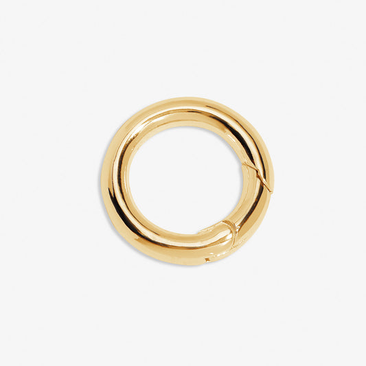 Round Charm Lock In Gold-Tone Plating