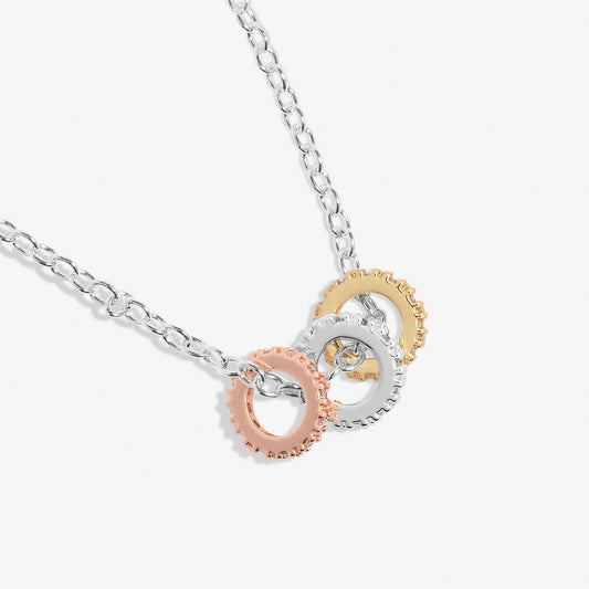 Mini Charms Three Tone Pavé Necklace