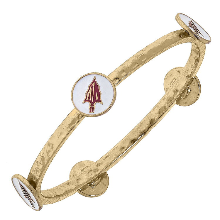 Florida State Seminoles Enamel Claudia Bangle in White