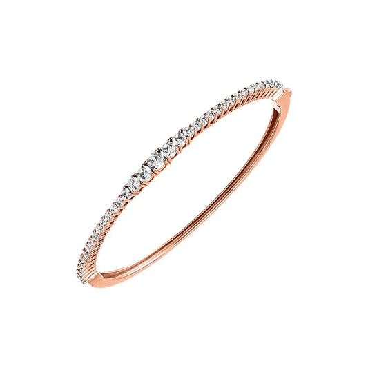 Rose Gold Clasp Tennis Bracelet