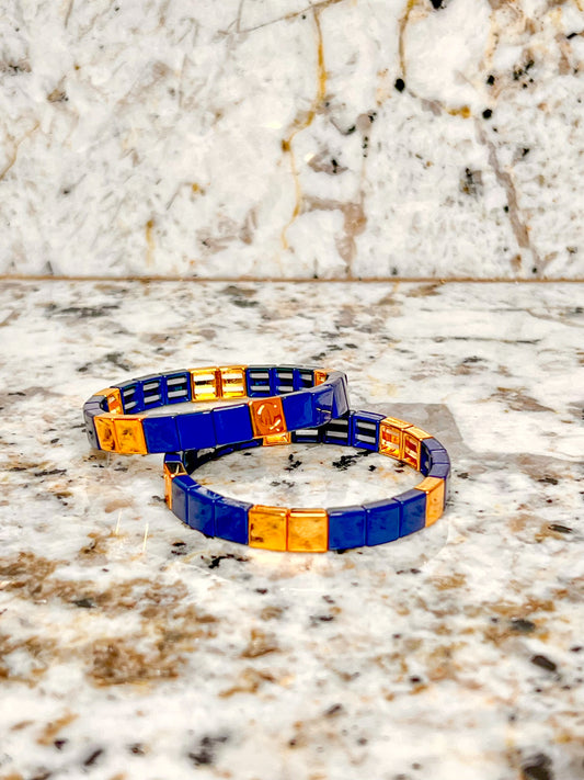 Navy + Gold Square Link