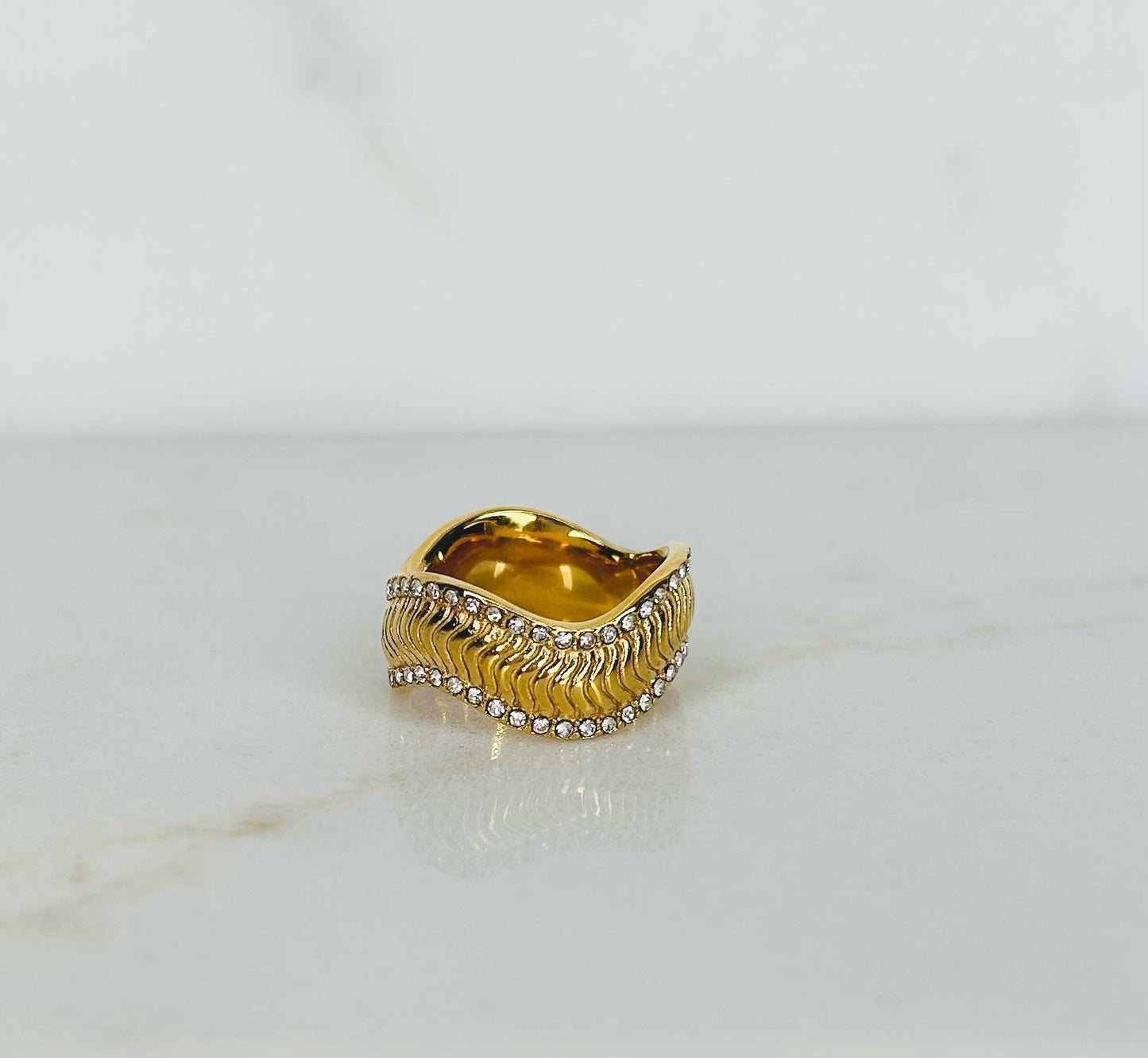Golden Wave Ring