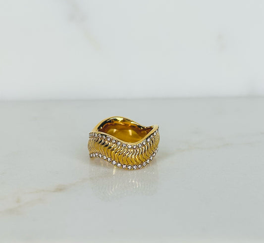 Golden Wave Ring